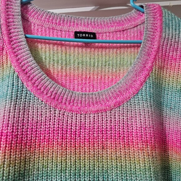 Torrid Rainbow Ombre Sweater - Picture 7 of 9